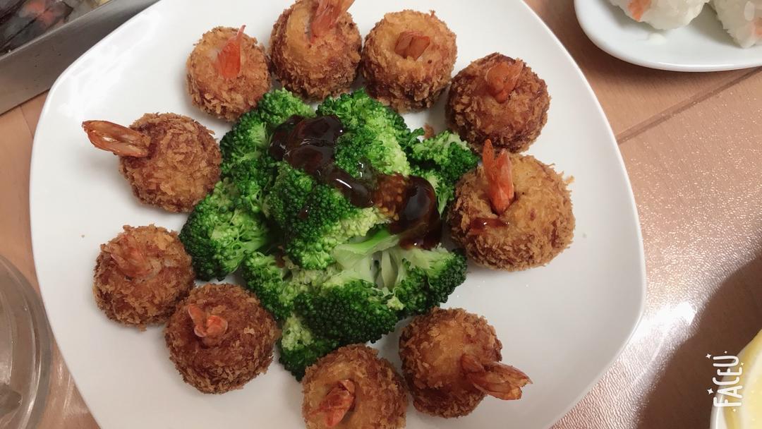 黄金土豆泥虾球