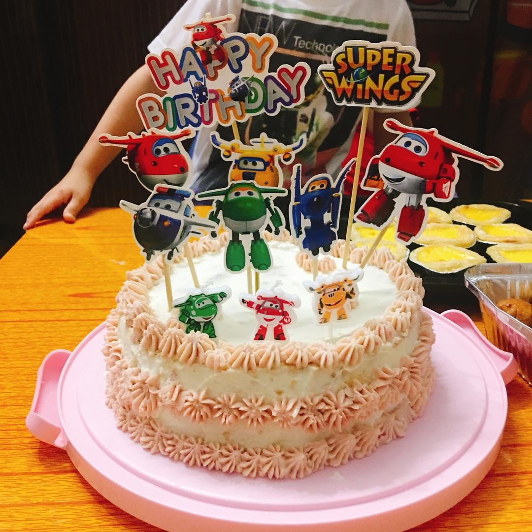 八寸戚风蛋糕（生日蛋糕坯）附六寸配单