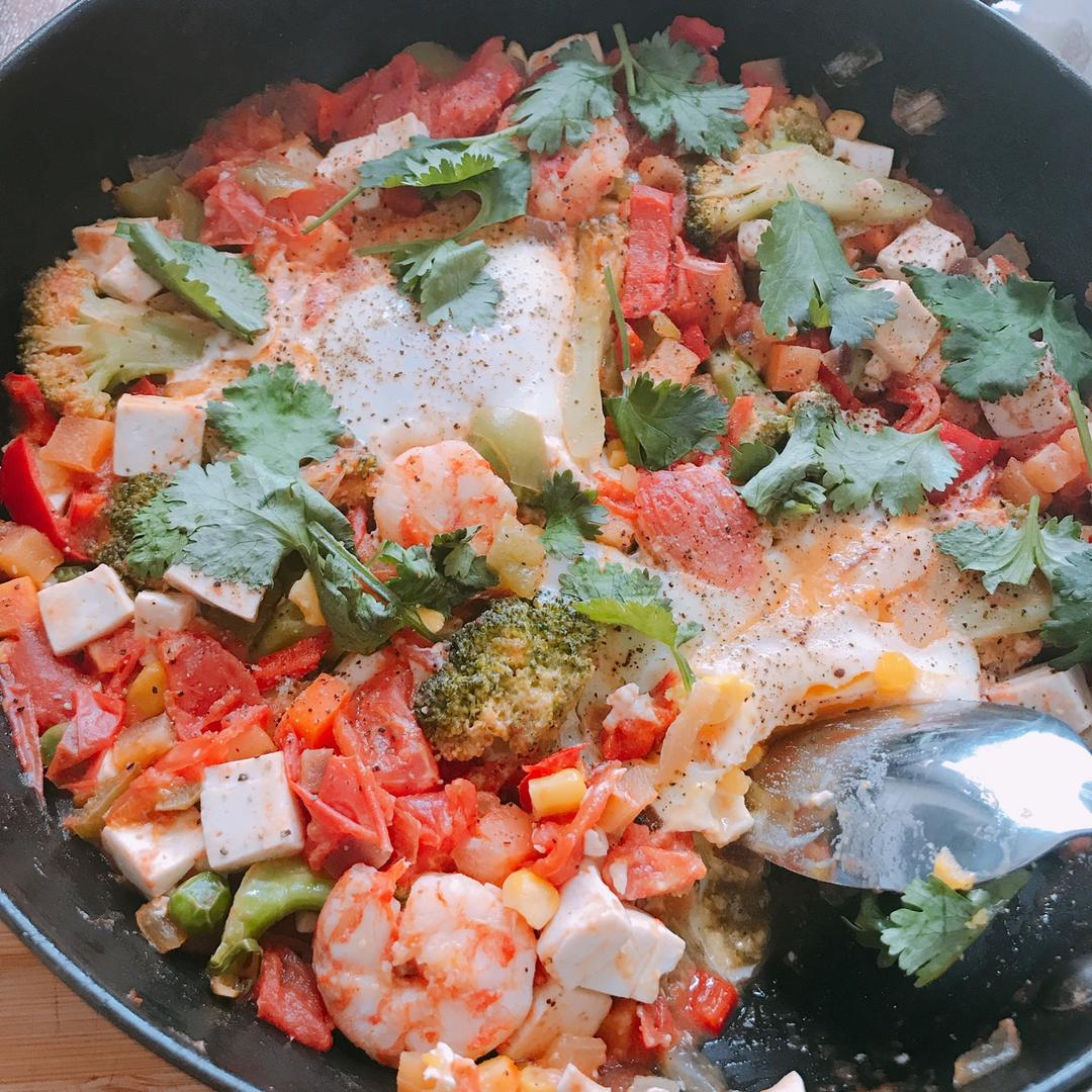 低脂健身餐（时蔬北非蛋）🍳