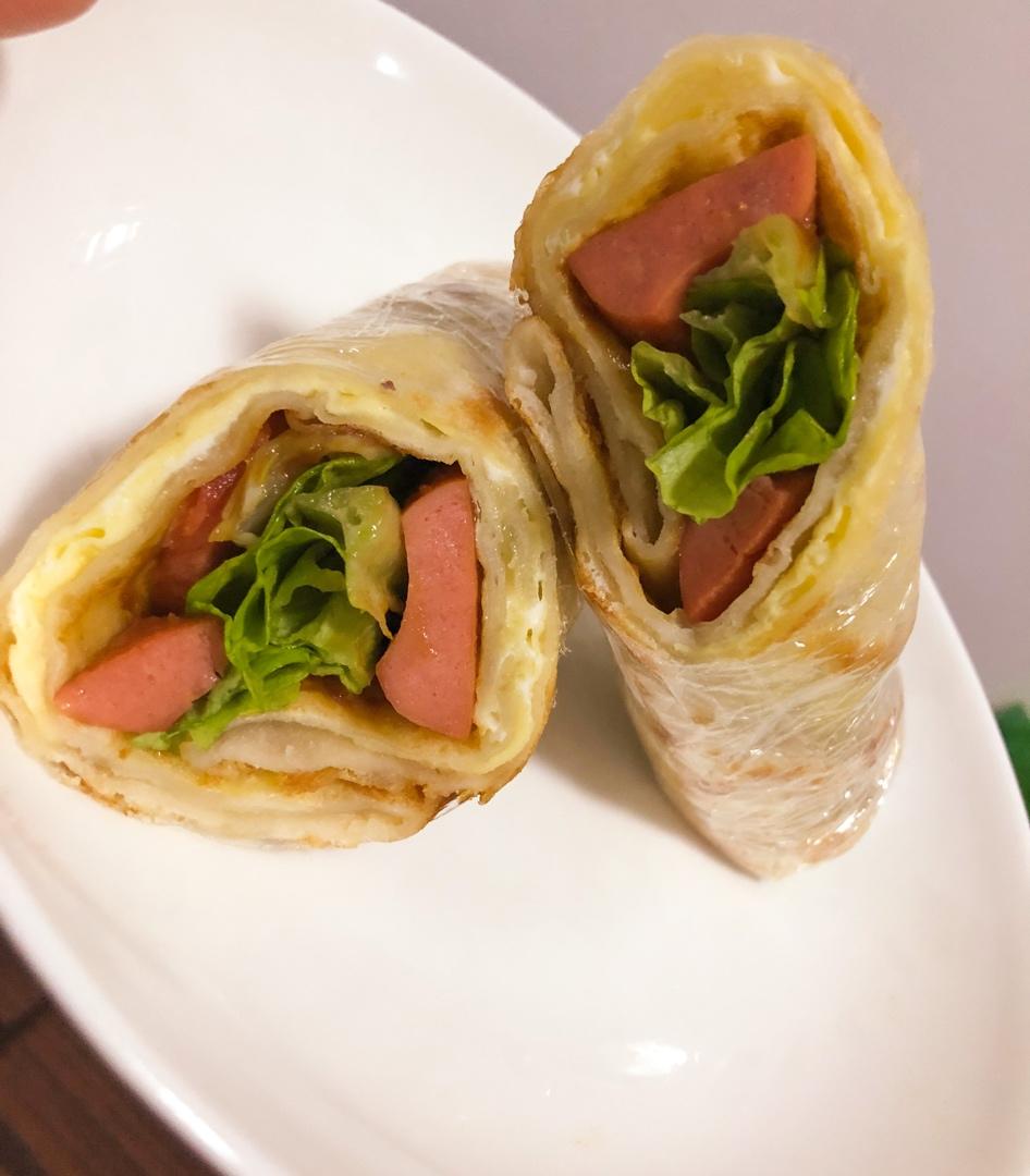 鼓大泡的鸡蛋灌饼