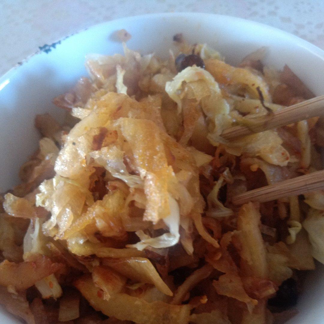 圆白菜炒饼丝