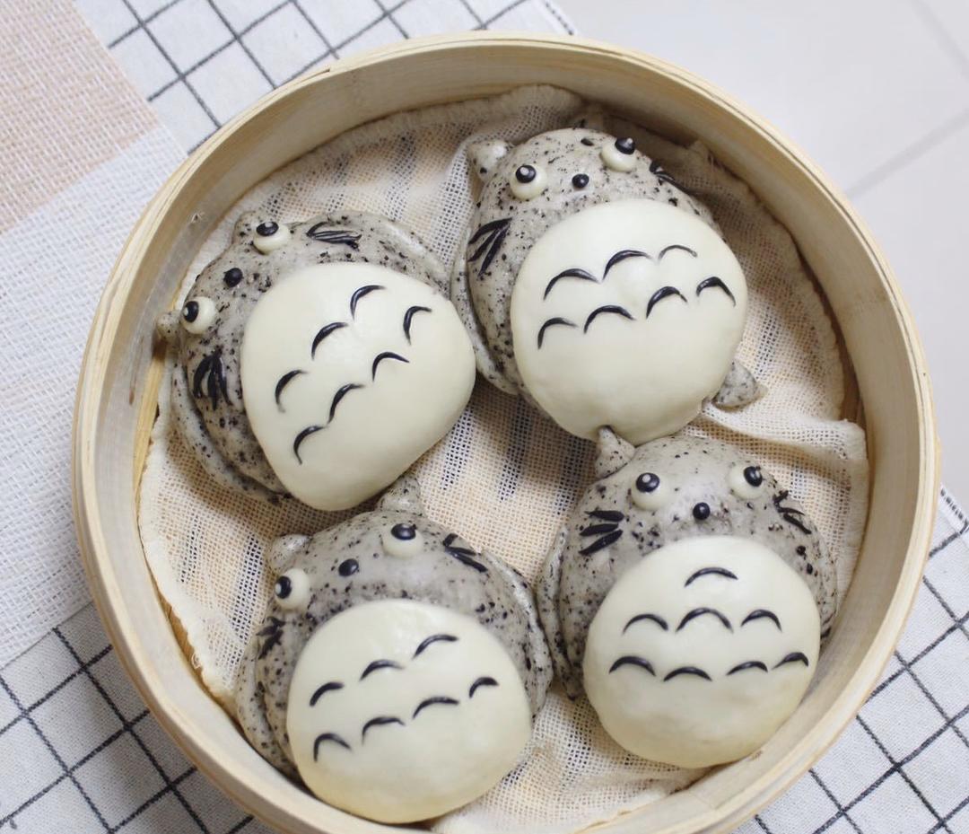 【原创】龙猫芝麻养生馒头