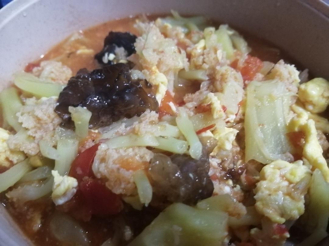 香甜低脂好吃到飞起-花菜木耳炒鸡蛋
