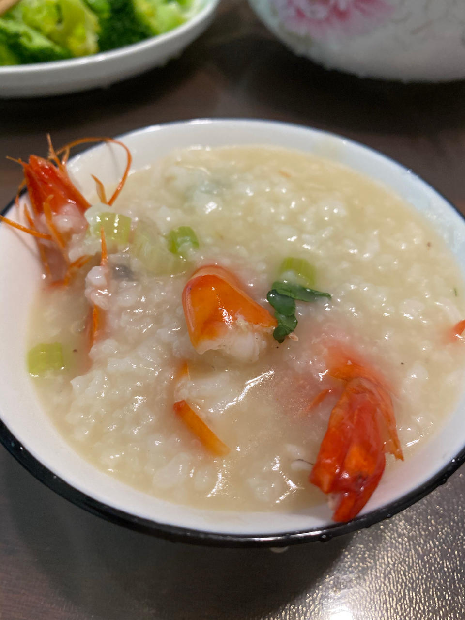 鲜虾砂锅粥