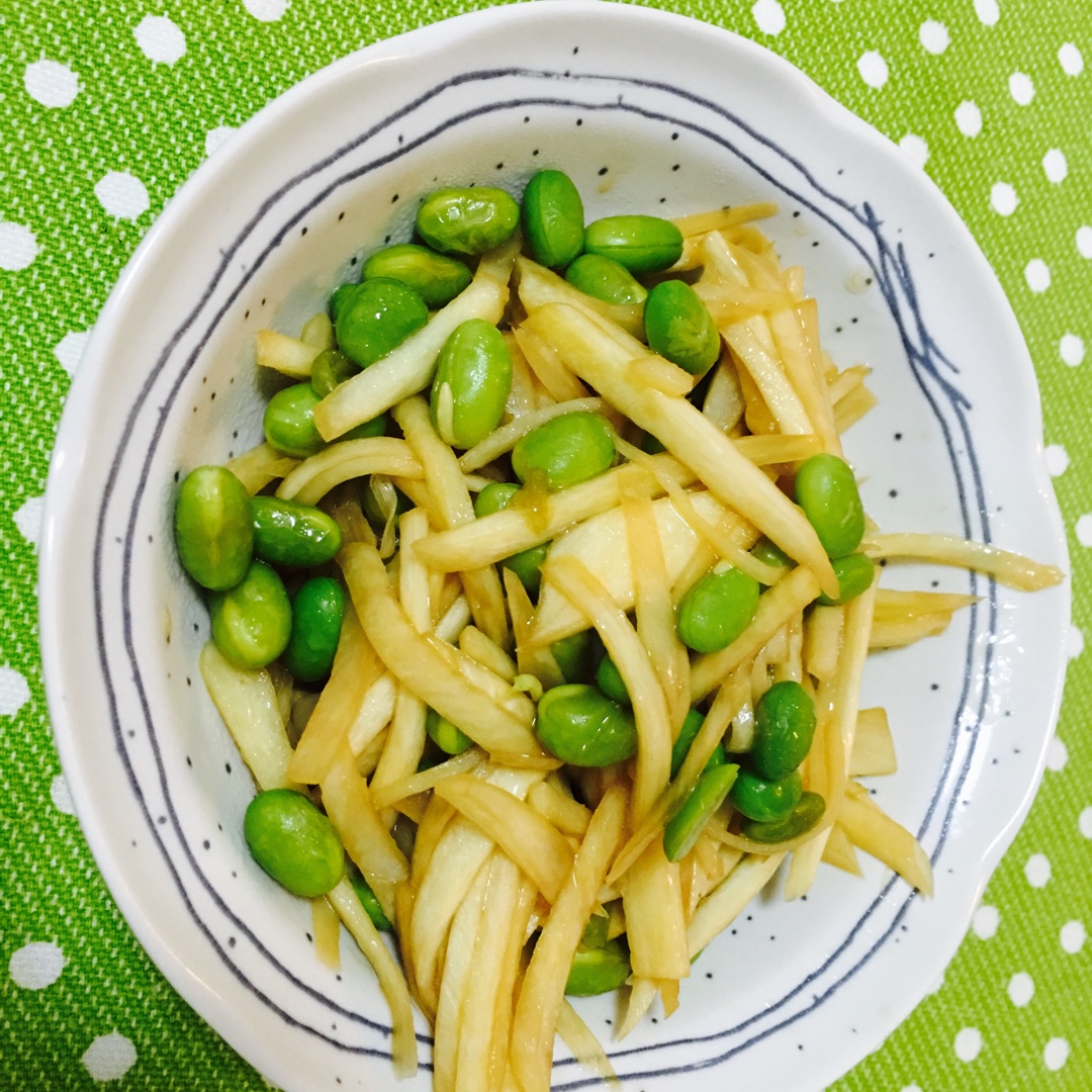 茭白炒毛豆