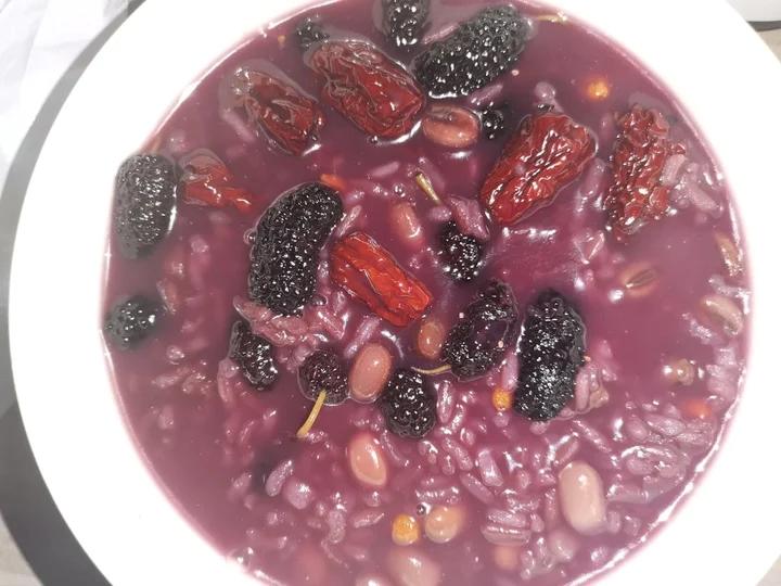 【圆满素食】甘润滋补丨桑葚粥