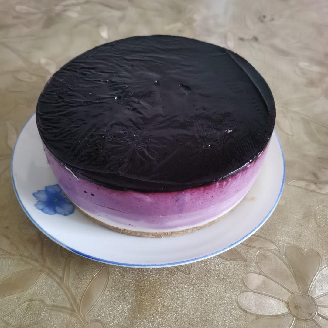 免烤零失败|渐变蓝莓🫐芝士慕斯蛋糕🍰