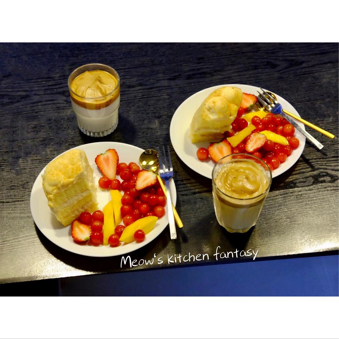 无油低卡 豆乳咸奶盖爆浆蛋糕|低糖超低脂豆乳盒子