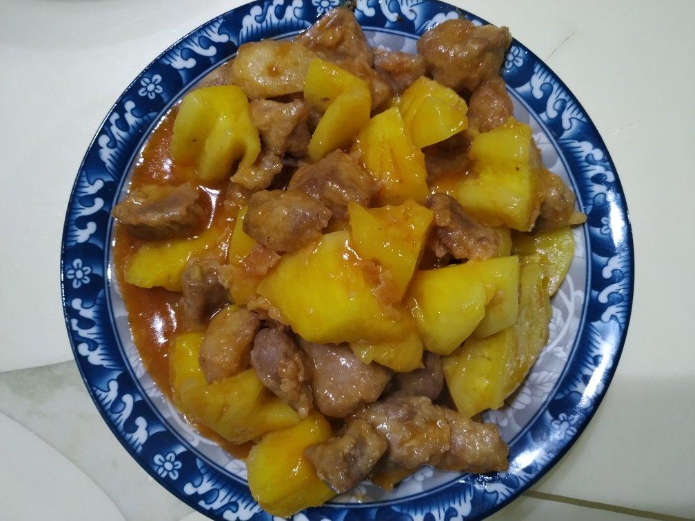 酸酸甜甜的菠萝咕噜肉