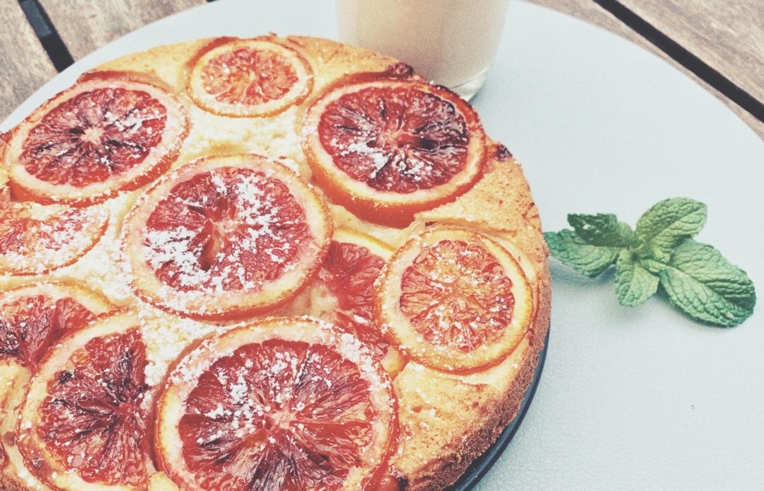 美貌到无法下口的【血橙翻转蛋糕】