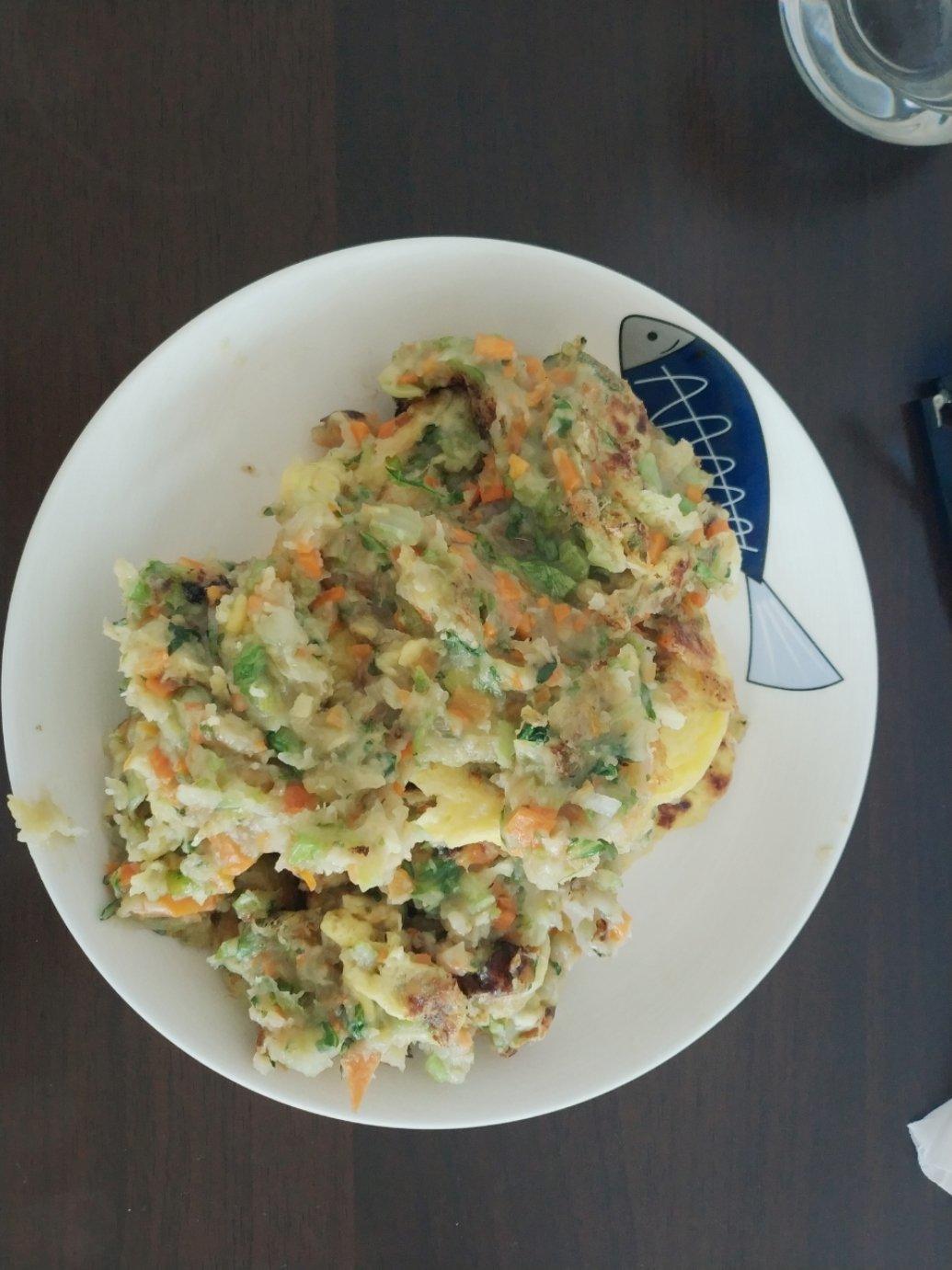 生菜胡萝卜鸡蛋饼
