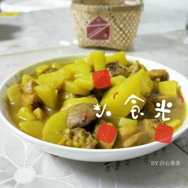 简单快手菜-三步搞定土豆咖喱鸡块