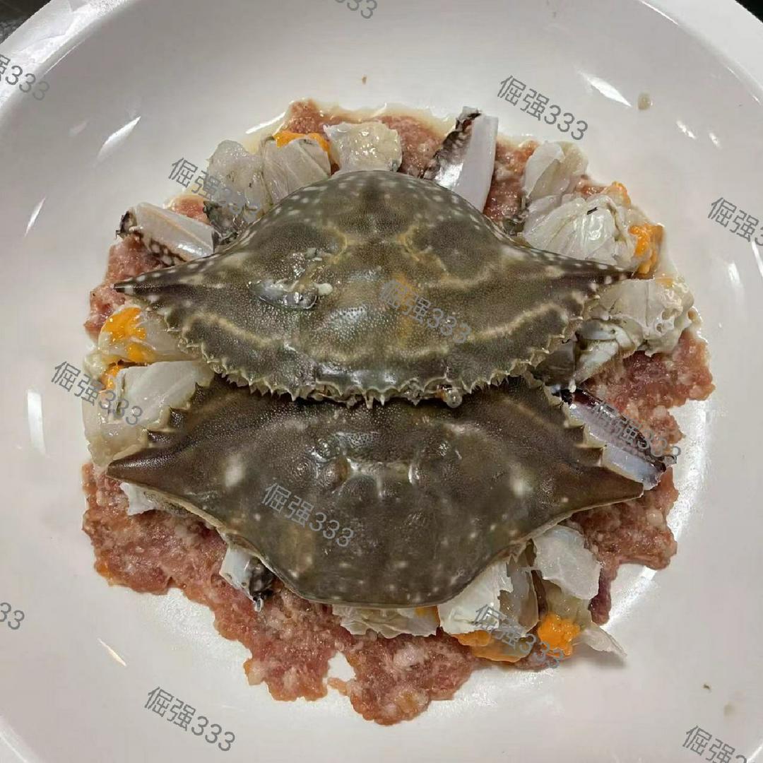 肉末蒸梭子蟹
