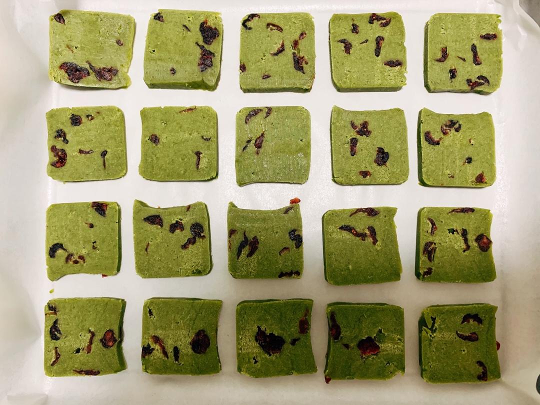 抹茶蔓越莓饼干