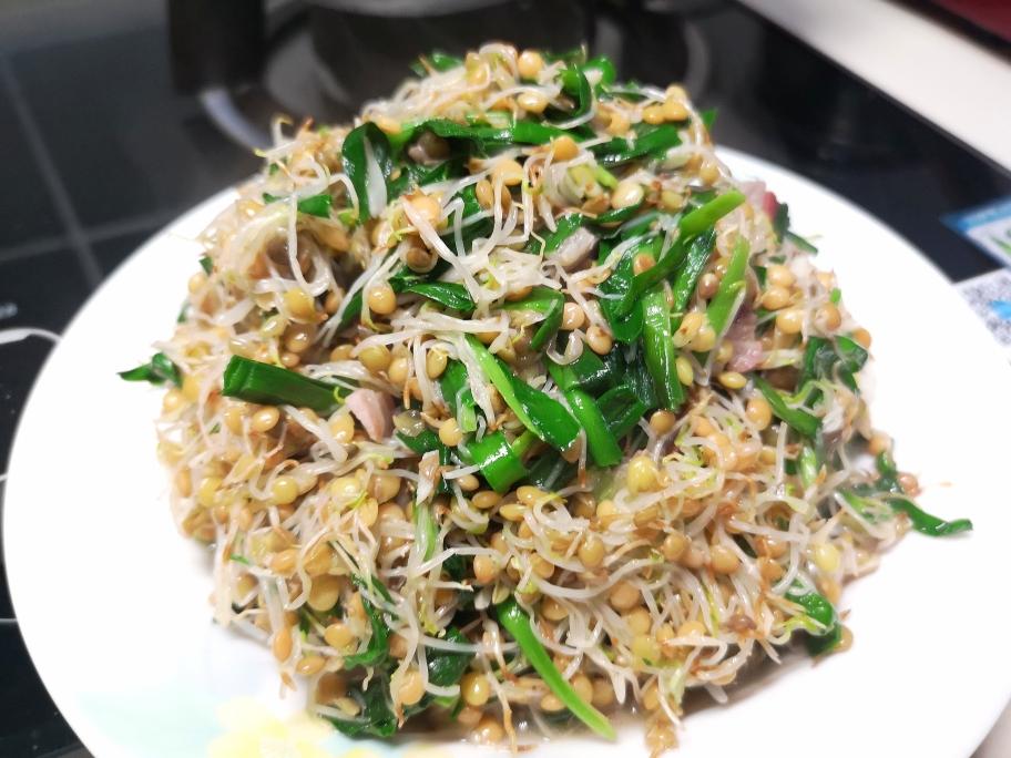 冰豆芽炒春韭