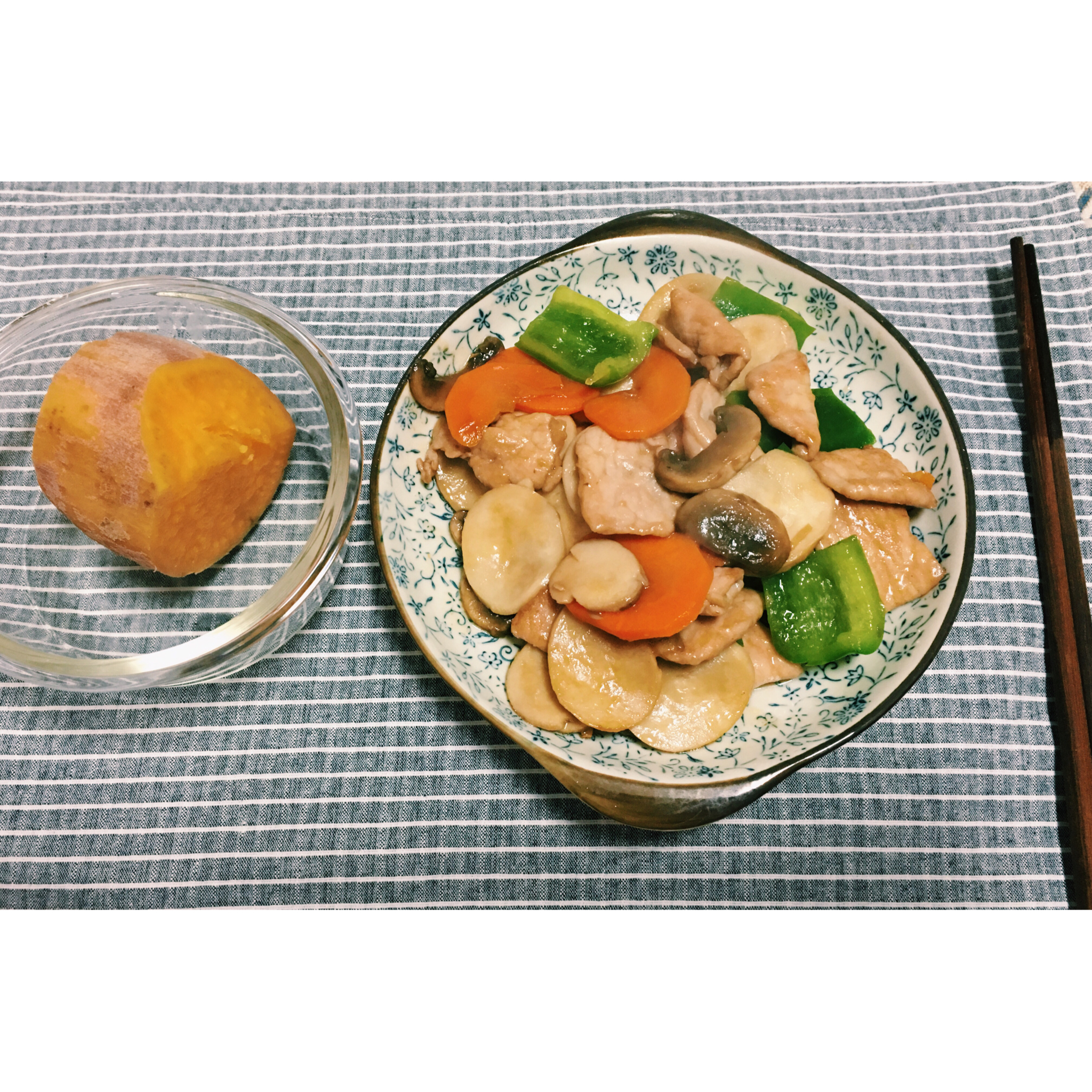 杏鲍菇炒肉片
