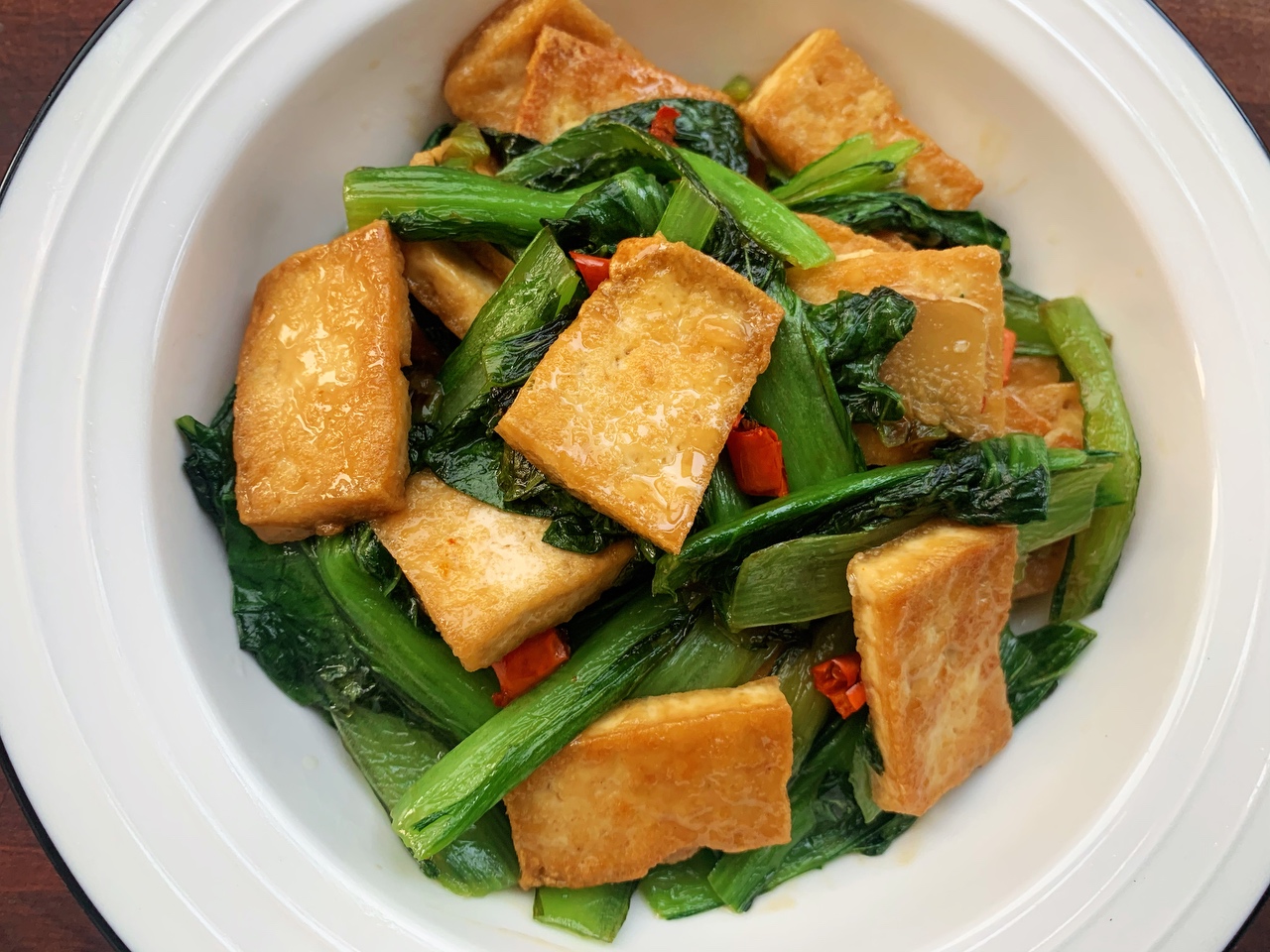 吃过一次就会爱上的－小白菜炖豆腐的做法