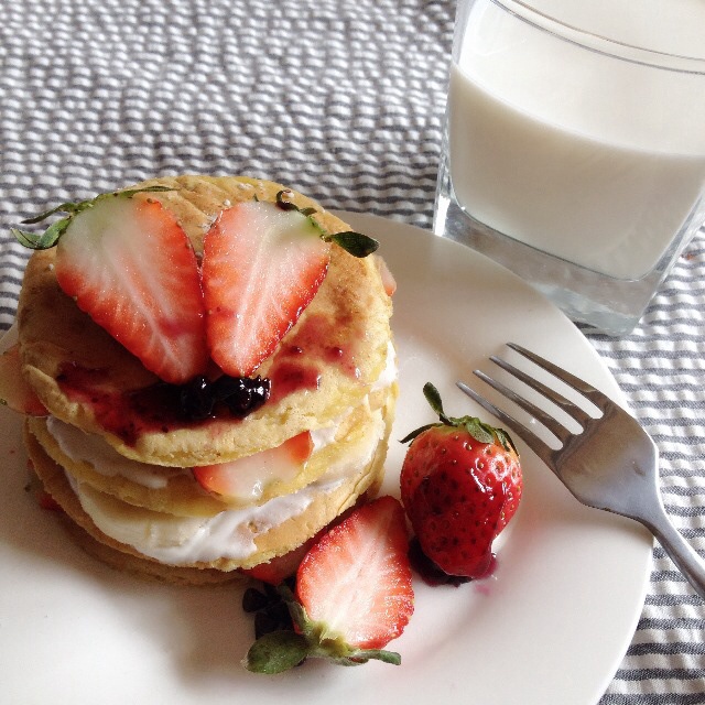 英式蜂蜜草莓松饼Pancake