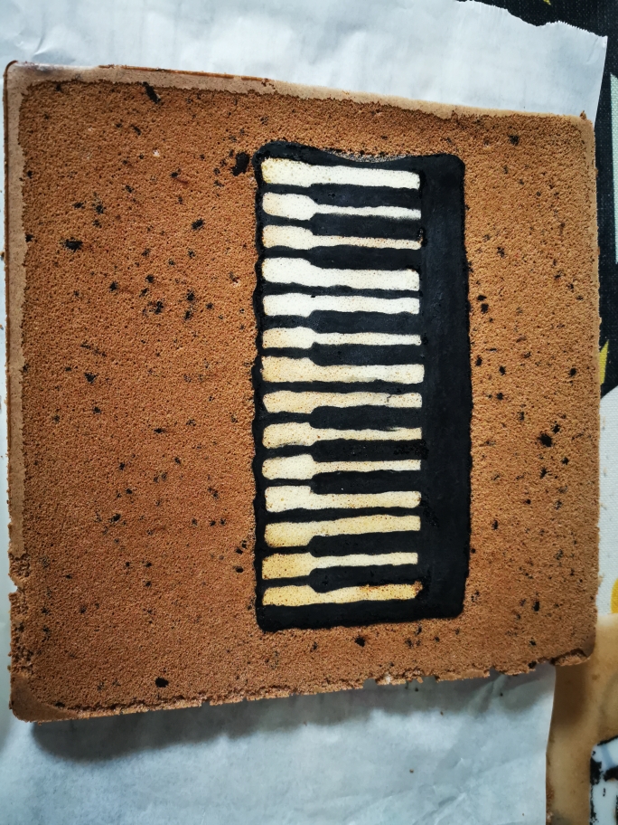 钢琴可可蛋糕卷（低糖版）的做法 步骤12