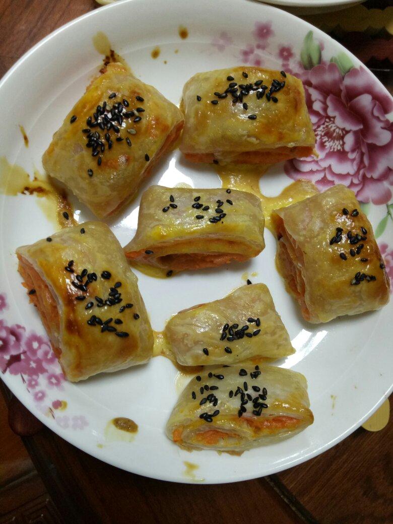 超简单的紫薯酥（手抓饼版）