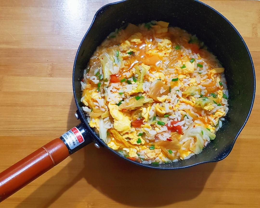 韩式泡菜番茄蛋汤汤饭