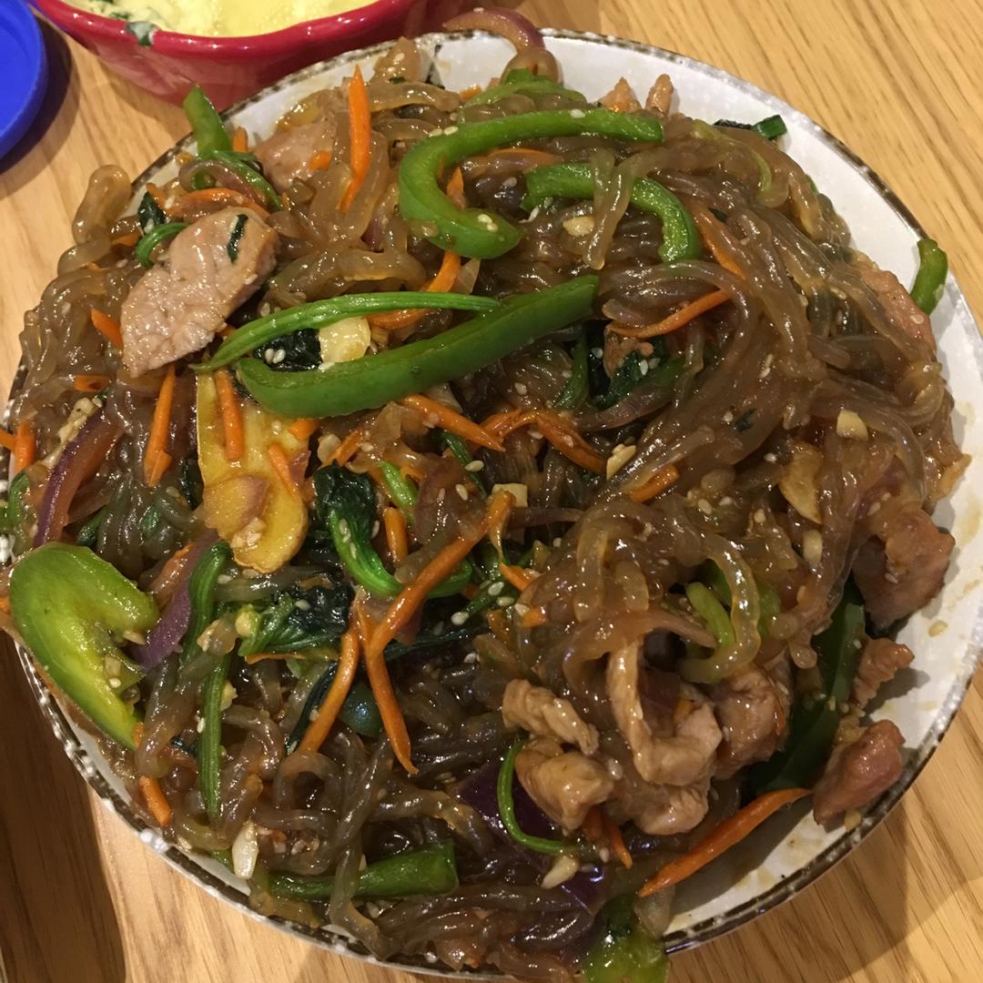 韩式粉丝炒杂菜 Korean Style Glass Noodles with Vegetables