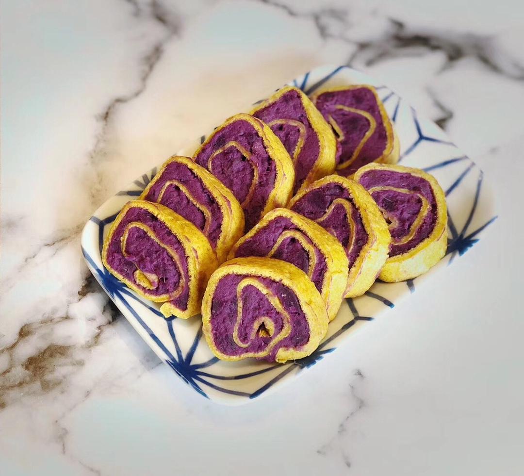 紫薯鸡蛋卷