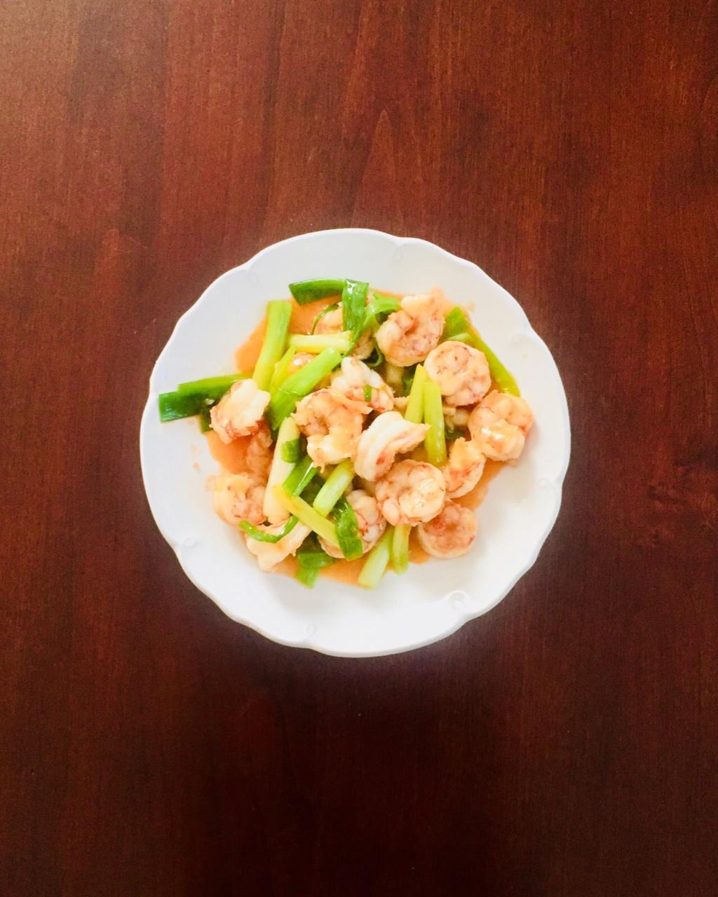 葱爆虾仁