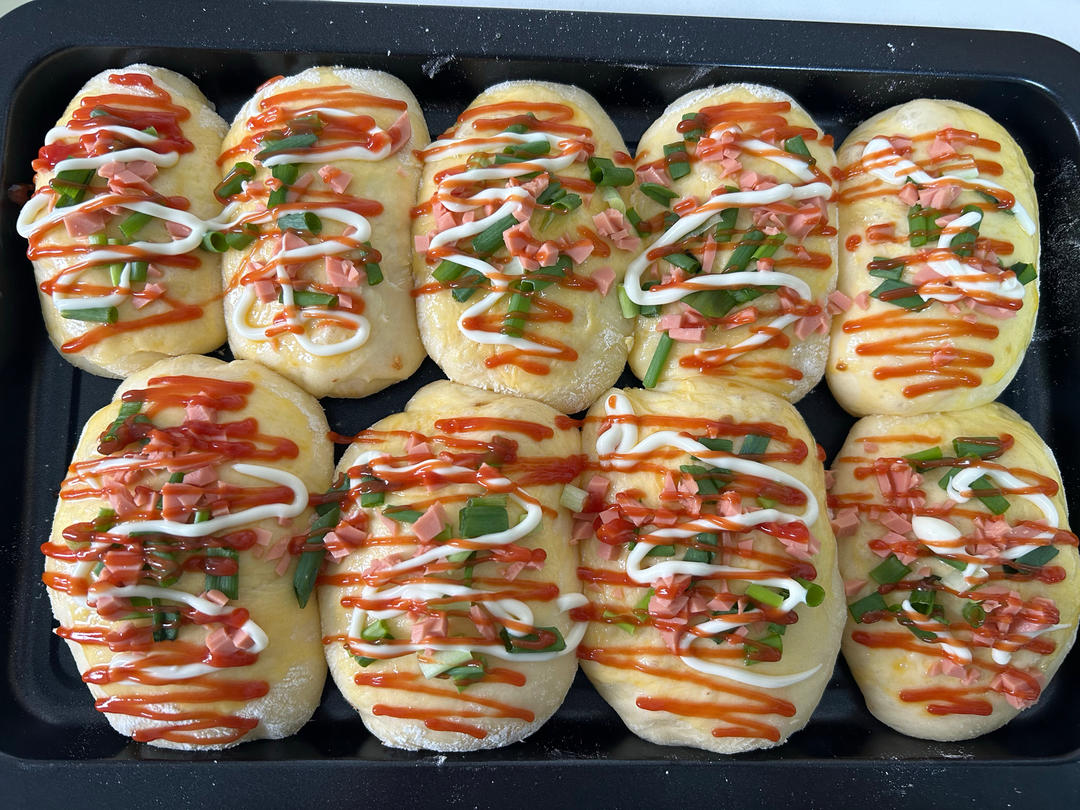 香葱火腿肉松面包