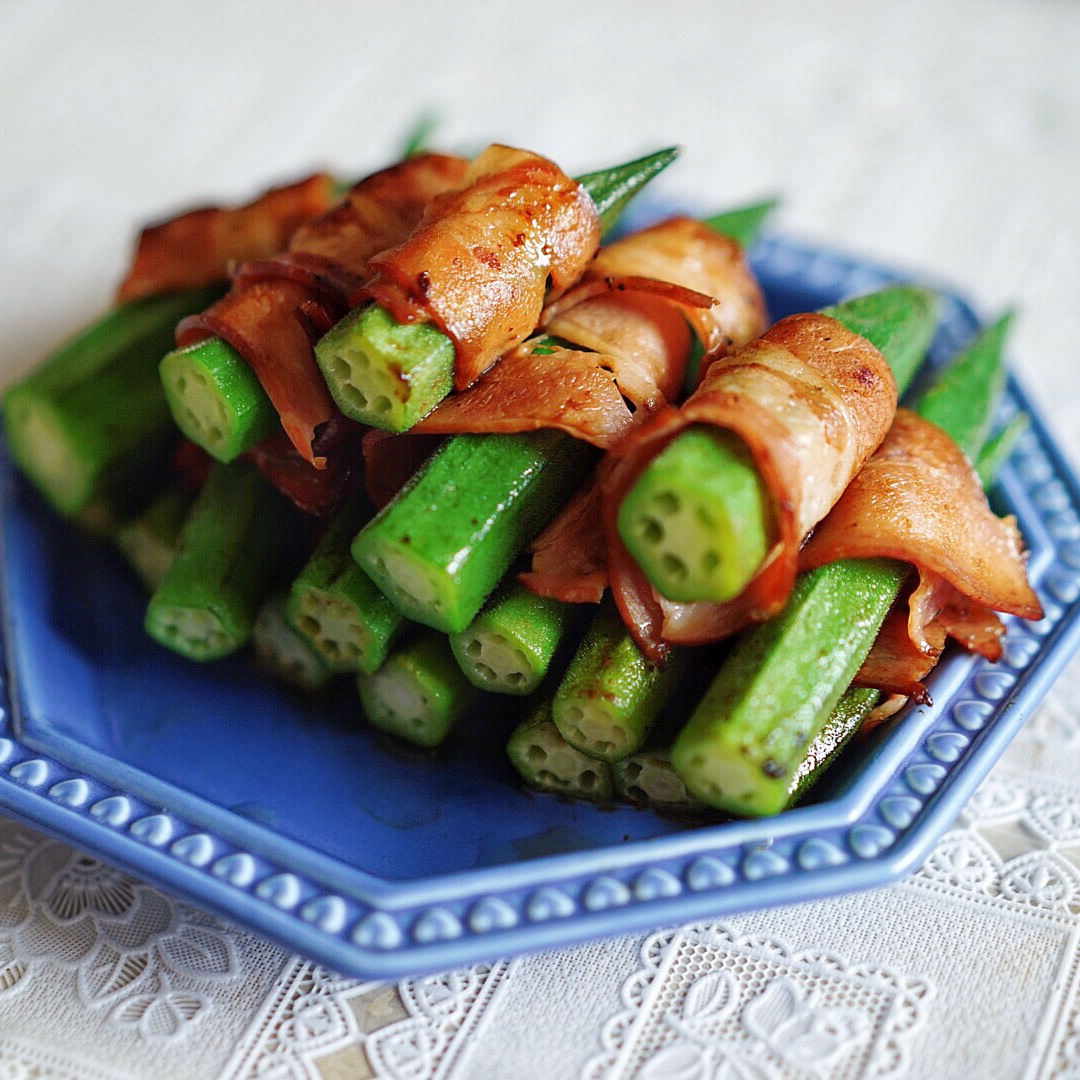 又闻兰音做的培根秋葵卷