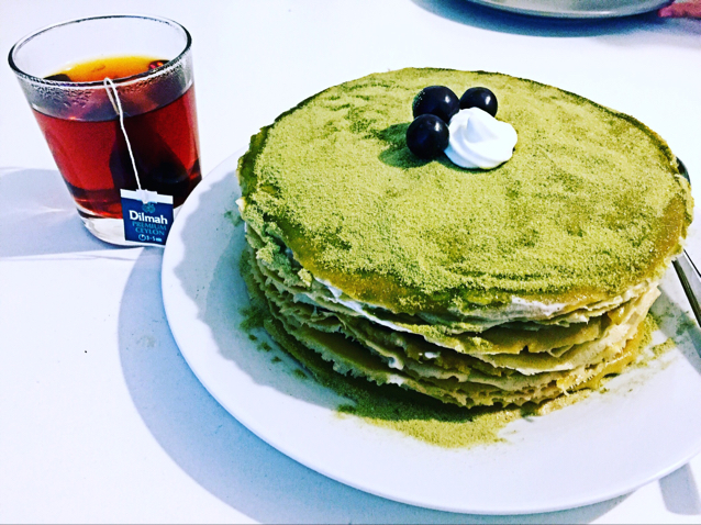 抹茶红豆千层可丽饼