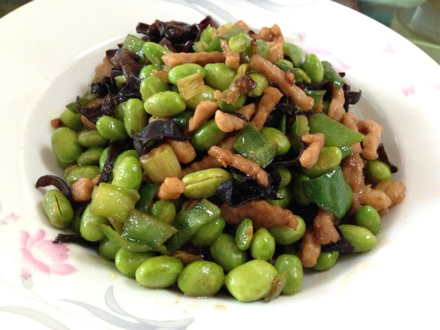 毛豆炒肉