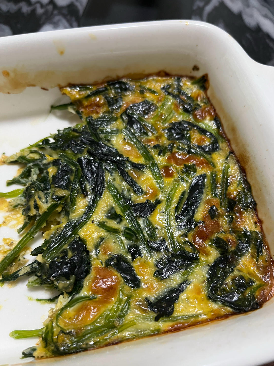 菠菜烘蛋烤箱版