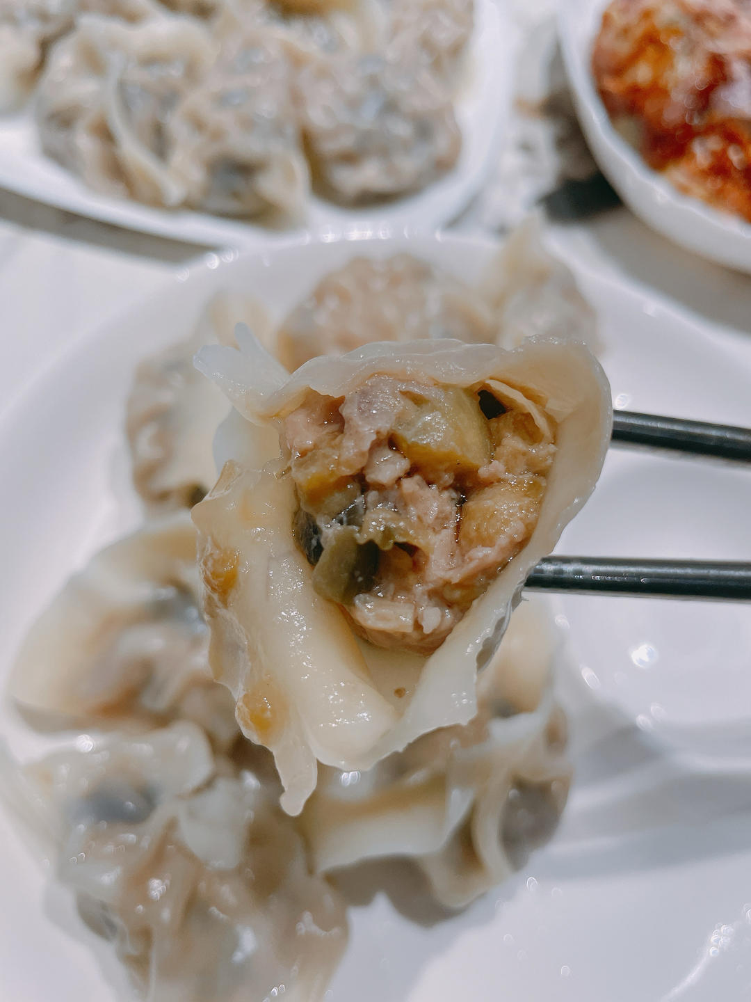 茄子鲜肉水饺