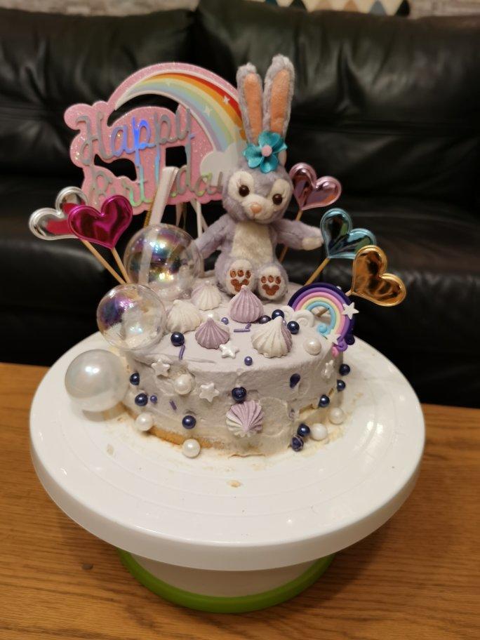 梦幻星黛露蛋糕🍬迪士尼在逃公主的少女心💜附超详细不开裂戚风教程！