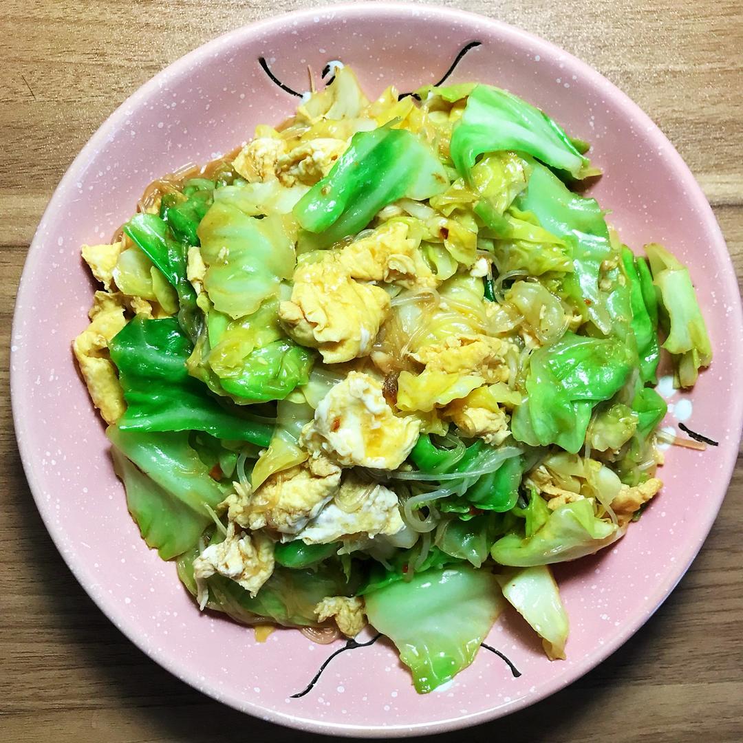 卷心菜炒粉丝 Glass noodles with Cabbage