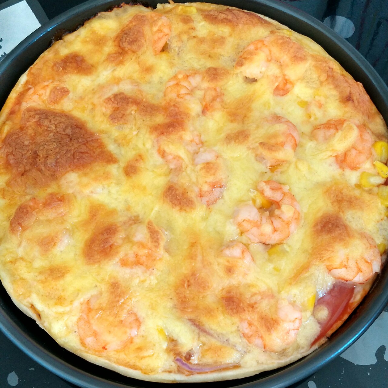 鲜虾培根薄披萨—海氏烤箱定制