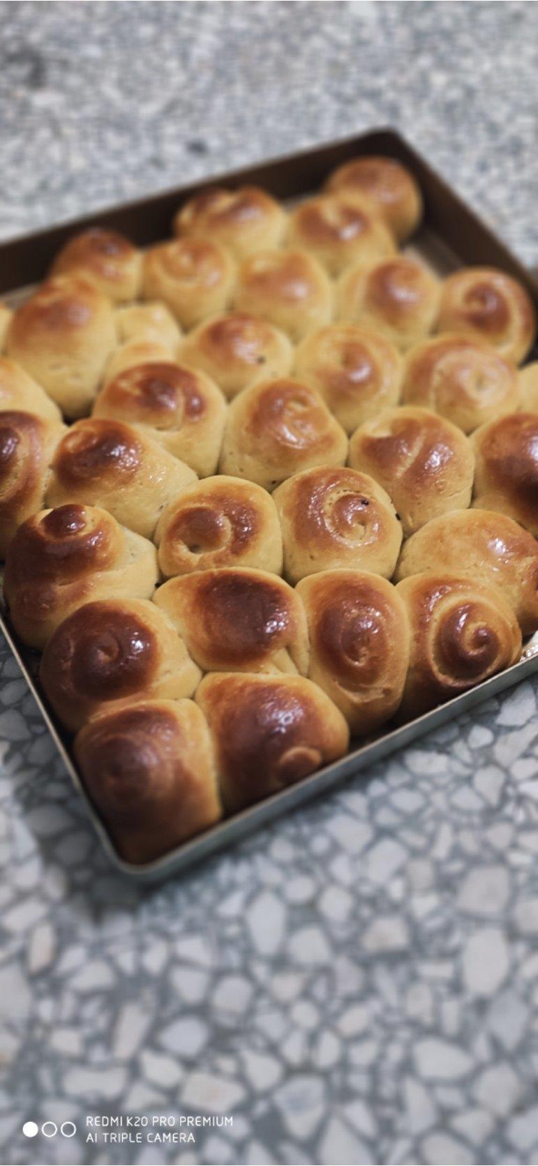 蜂蜜脆底小面包（无黄油、手揉版）