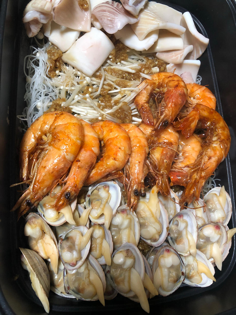 蒜香吮指海鲜大咖——松下NU-JK200W大蒸烤箱食谱