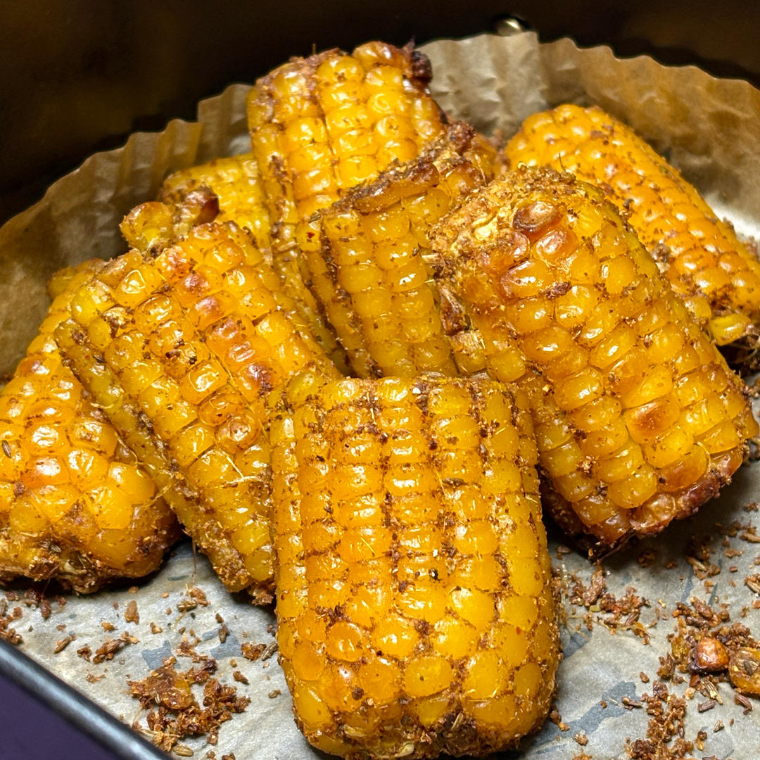 空气炸锅+玉米🌽！好吃到嗦手指