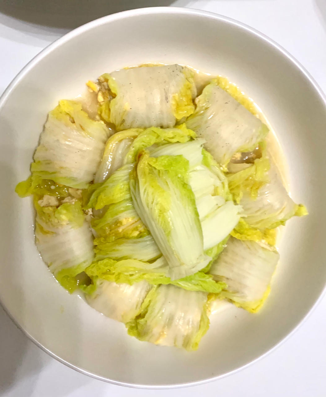好吃不胖❗️巨简单，有福有财豆腐鸡蛋白菜卷～
