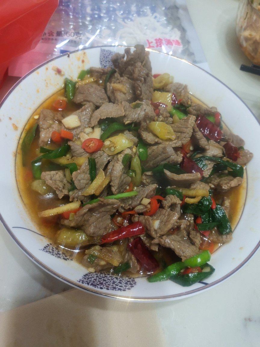 [超下饭]泡椒香菜牛肉