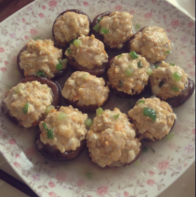 豆腐肉末酿香菇