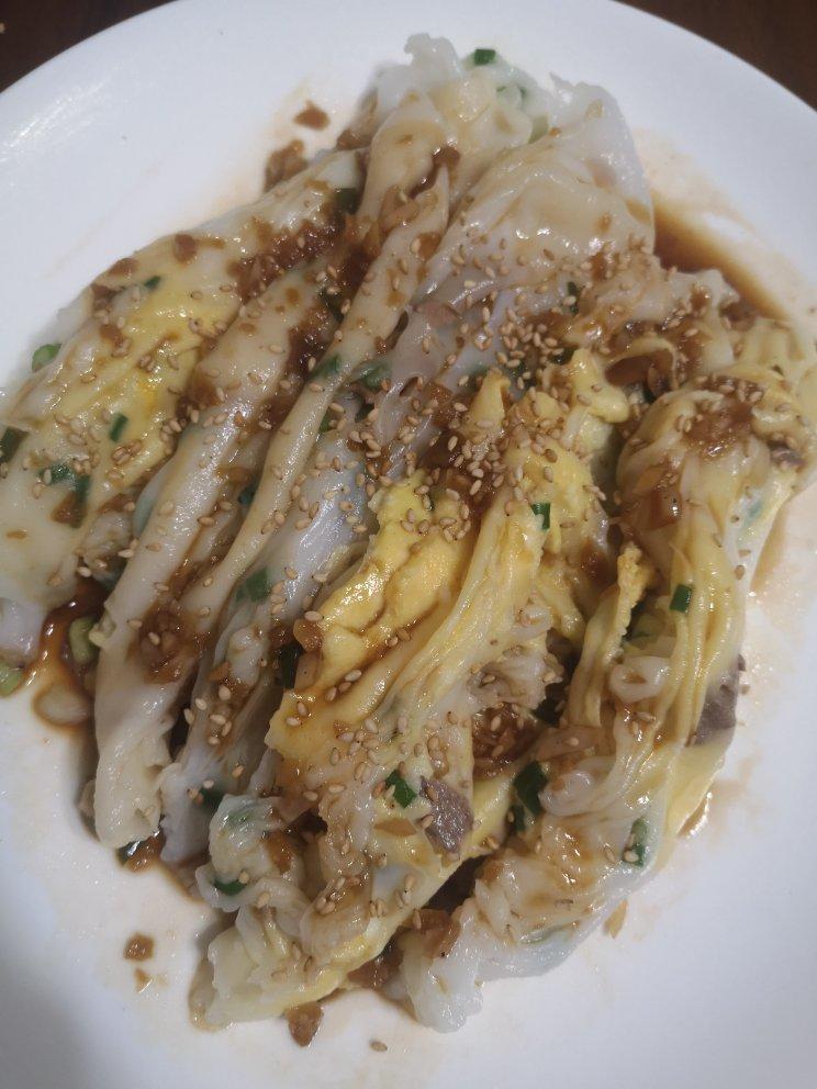 广式蛋肉肠粉视频操作