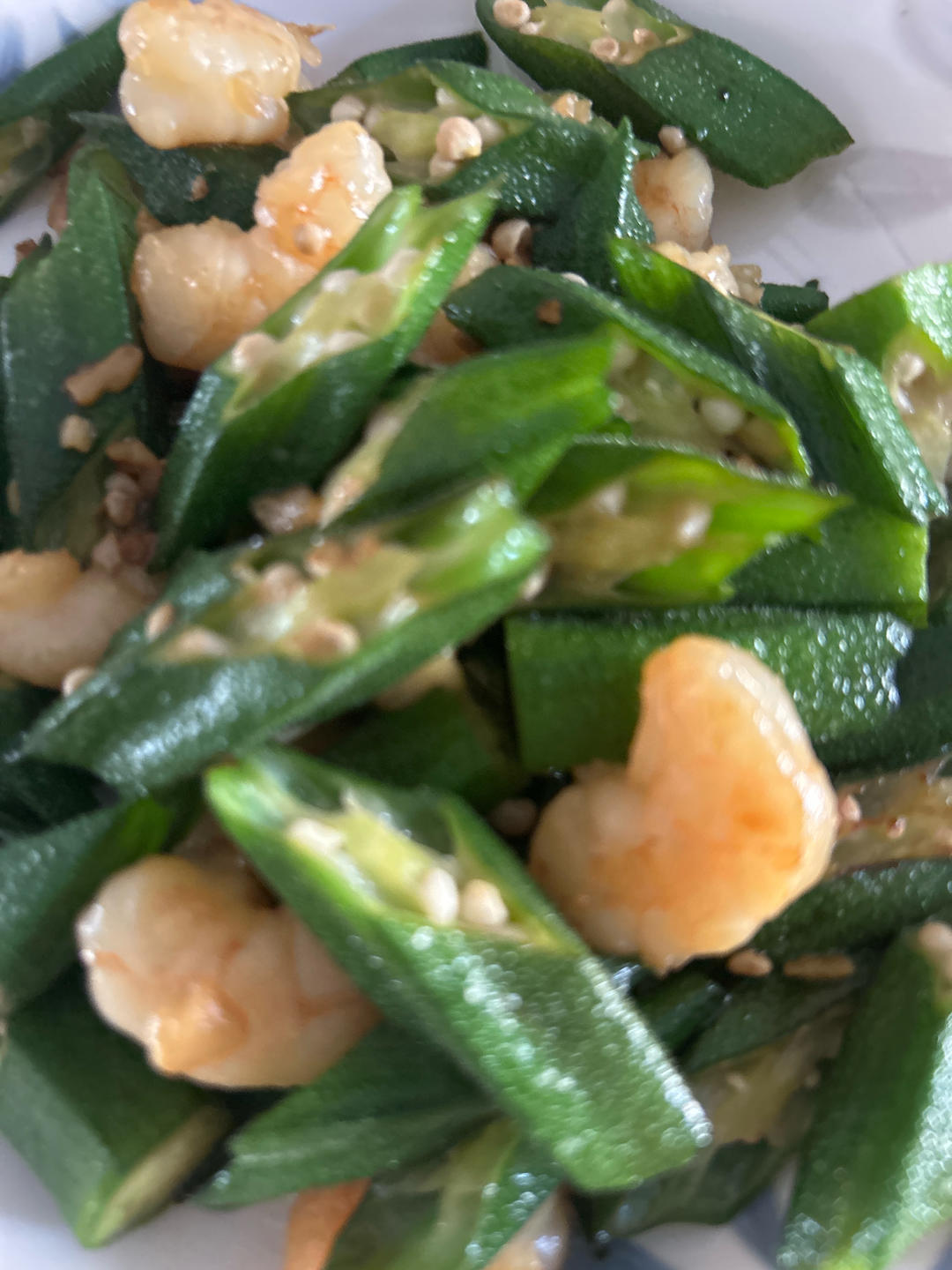 秋葵炒虾仁🍤