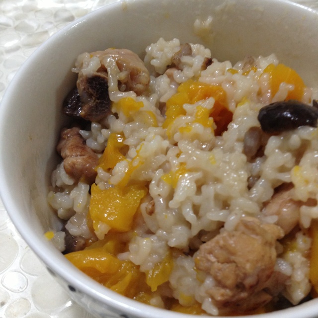 南瓜鸡肉饭