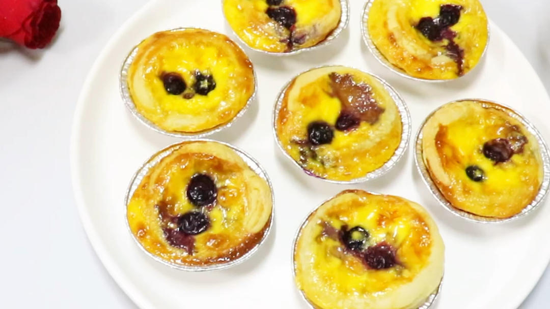 自制酥皮蓝莓蛋挞💕口口香酥