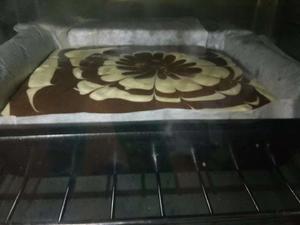 斑马纹方块蛋糕的做法 步骤15