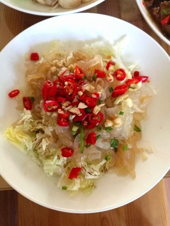 白菜心拌海蜇皮
