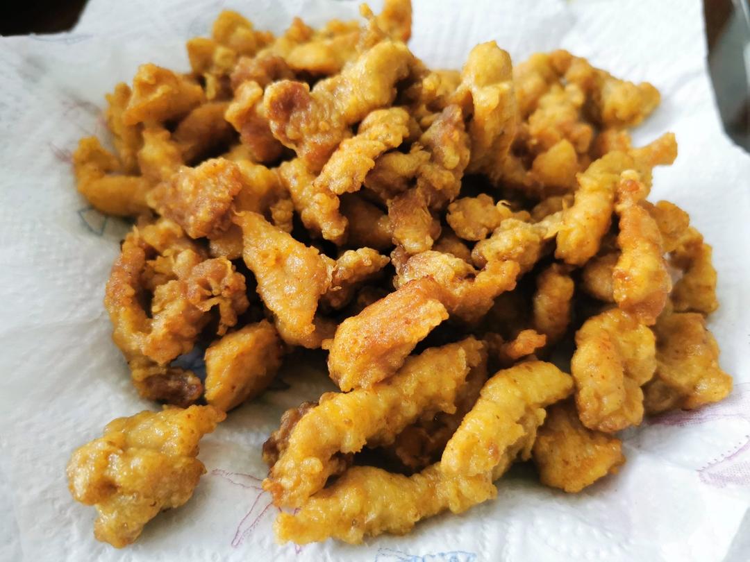 油炸劲辣香酥鸡米花#太阳谷菜谱#